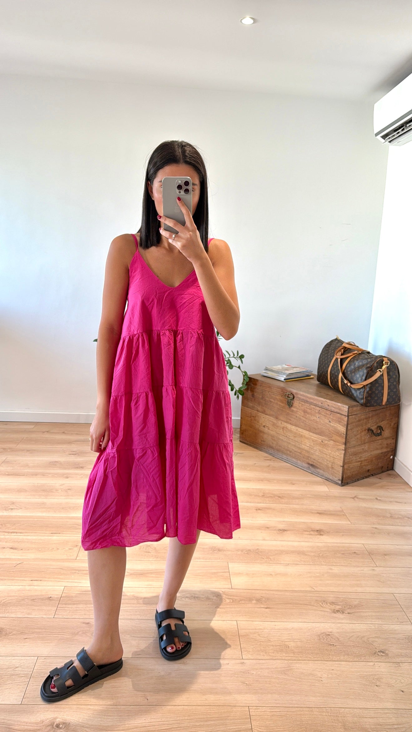 ROBE COURTE ROSE FUSHIA