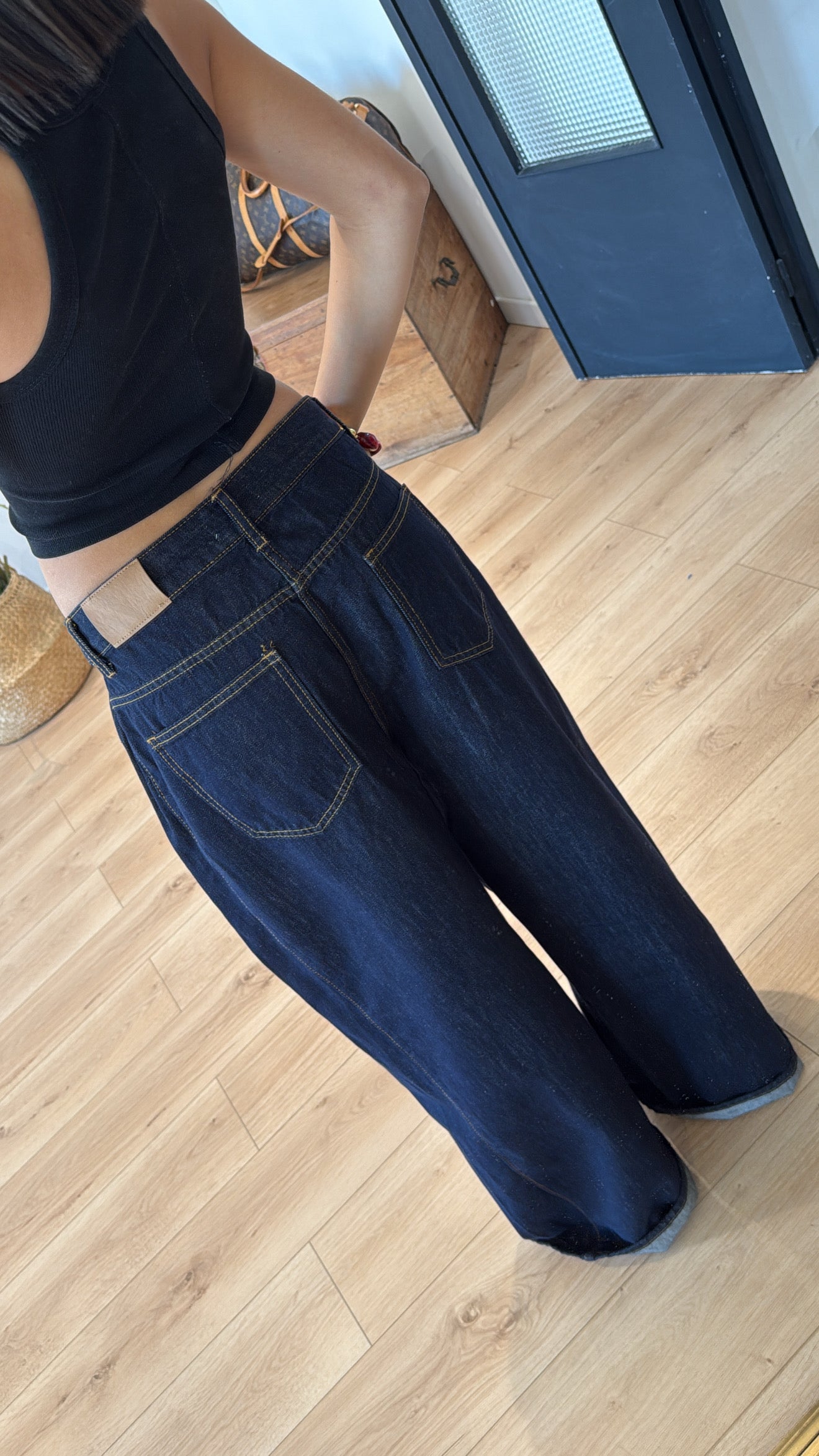 JEAN LARGE "ASHLEY" - DENIM BRUT
