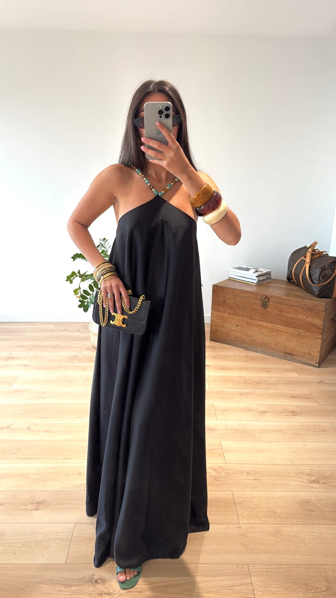 ROBE LONGUE NOIR  "SOPHIE"