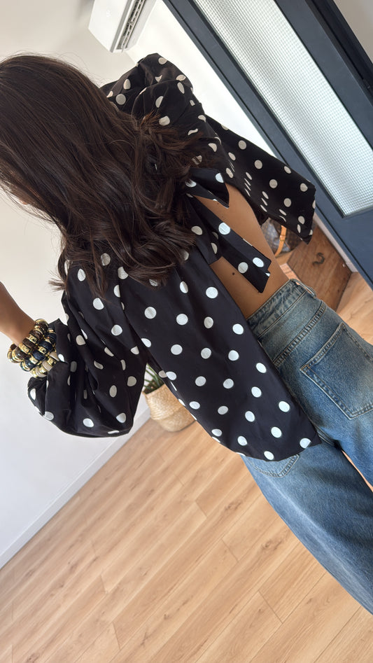 BLOUSE NOIRE "BÉRÉNICE"
