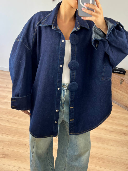 Veste "Mandy" en jean Bleu Foncé