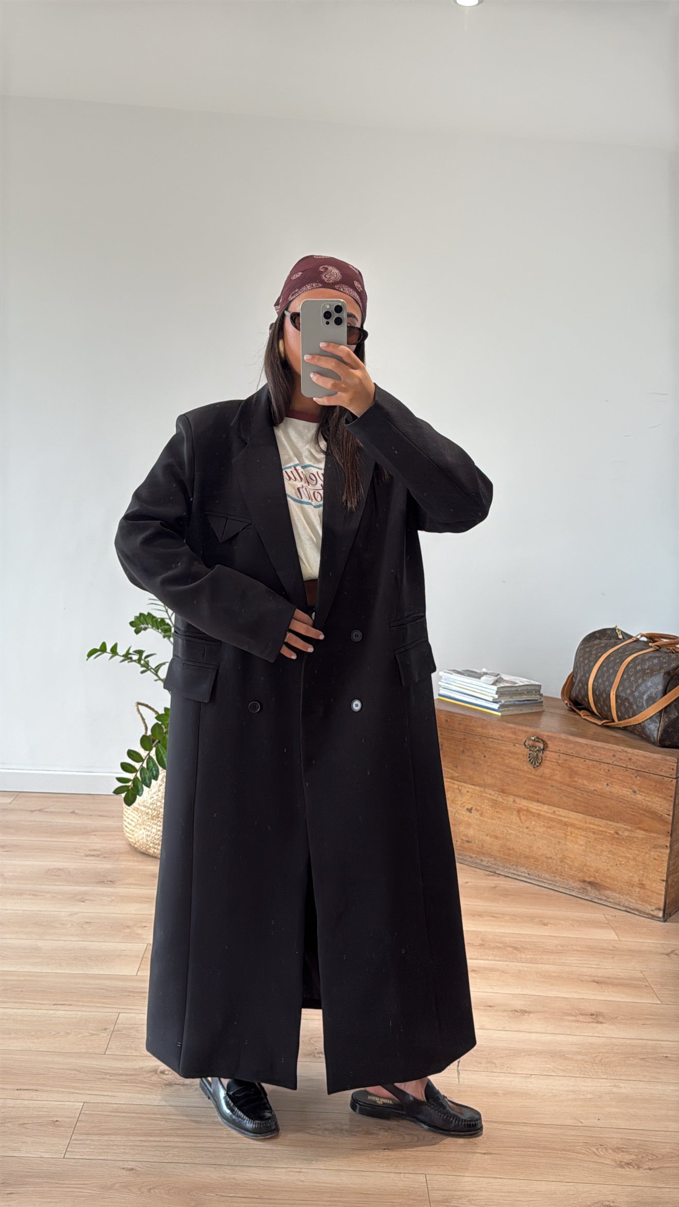 BLAZER LONG "LÉO" NOIR