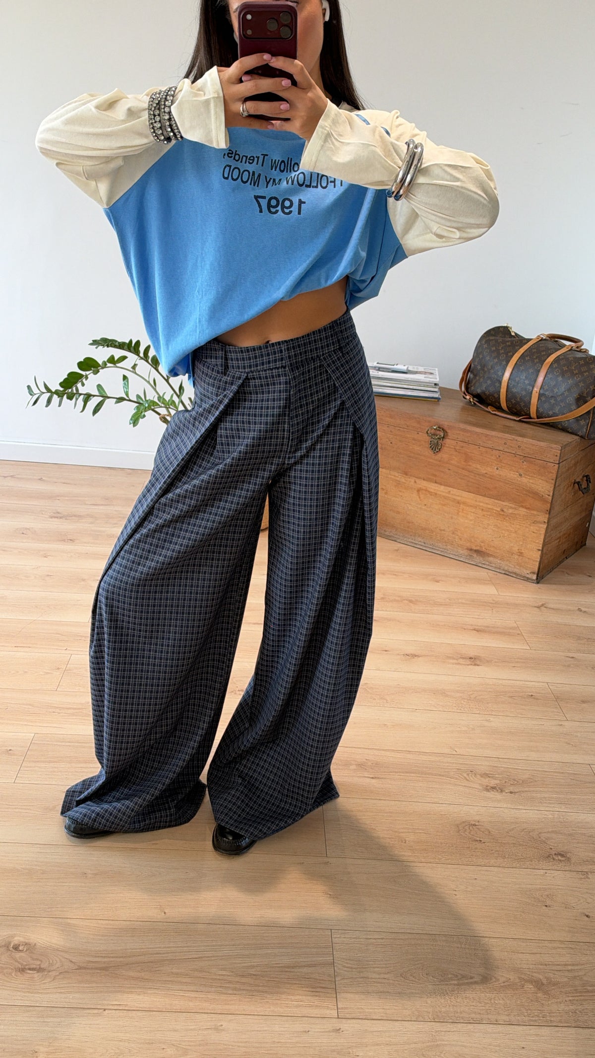 PANTALON "THOMAS" À CARREAUX BLEU PRE COMMANDE 09/10
