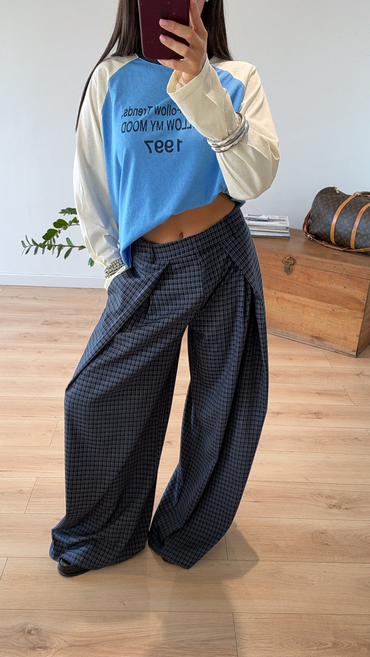 PANTALON "THOMAS" À CARREAUX BLEU PRE COMMANDE 09/10