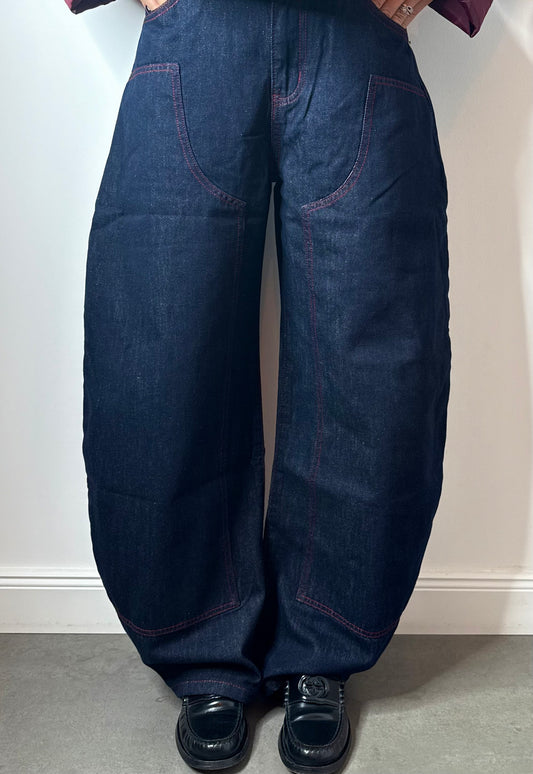 Jean avec détails rouge "Mathilda"