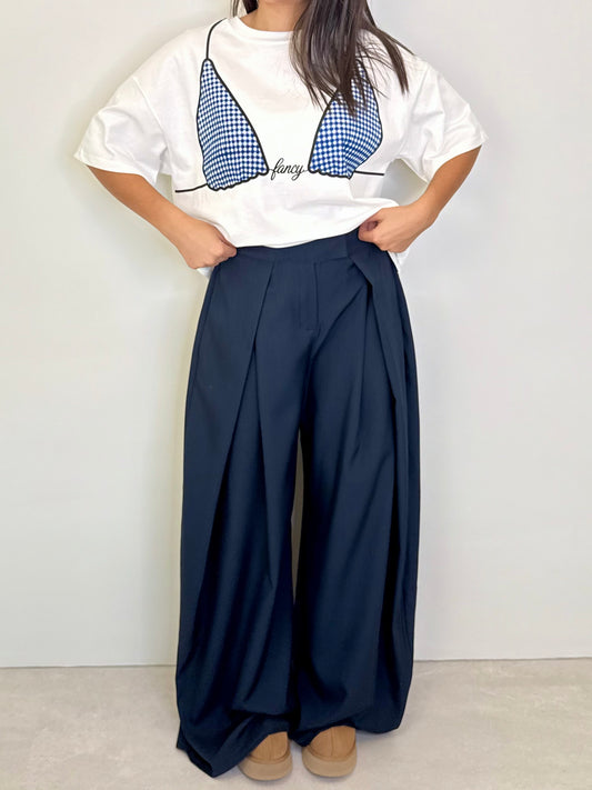 PANTALON "AMBRE" BLEU MARINE