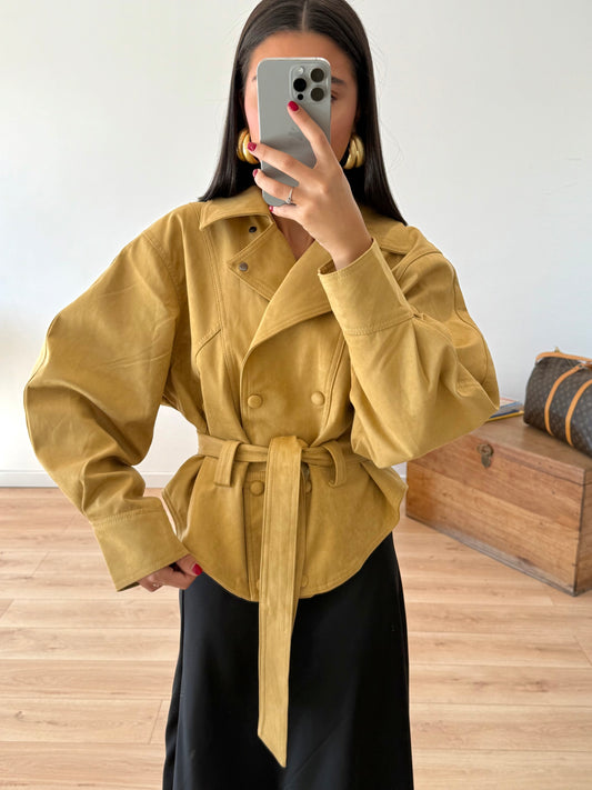 Veste Ceinturé moutarde