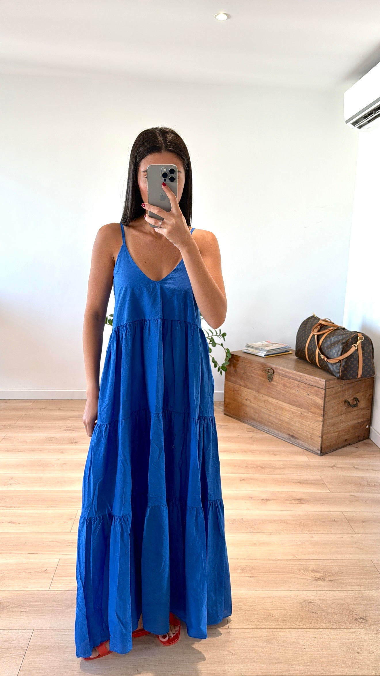 ROBE COURTE BLEU ÉLECTRIQUE