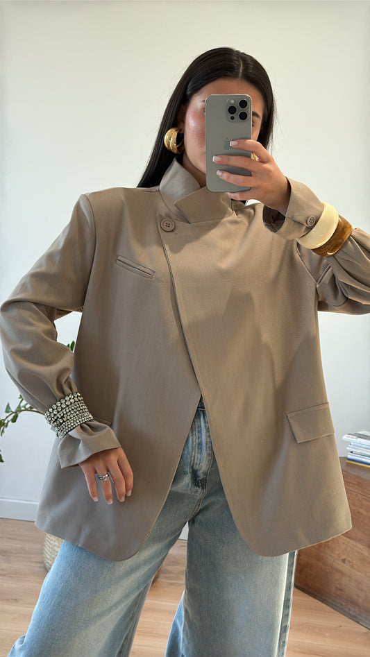 BLAZER « KIM  » TAUPE