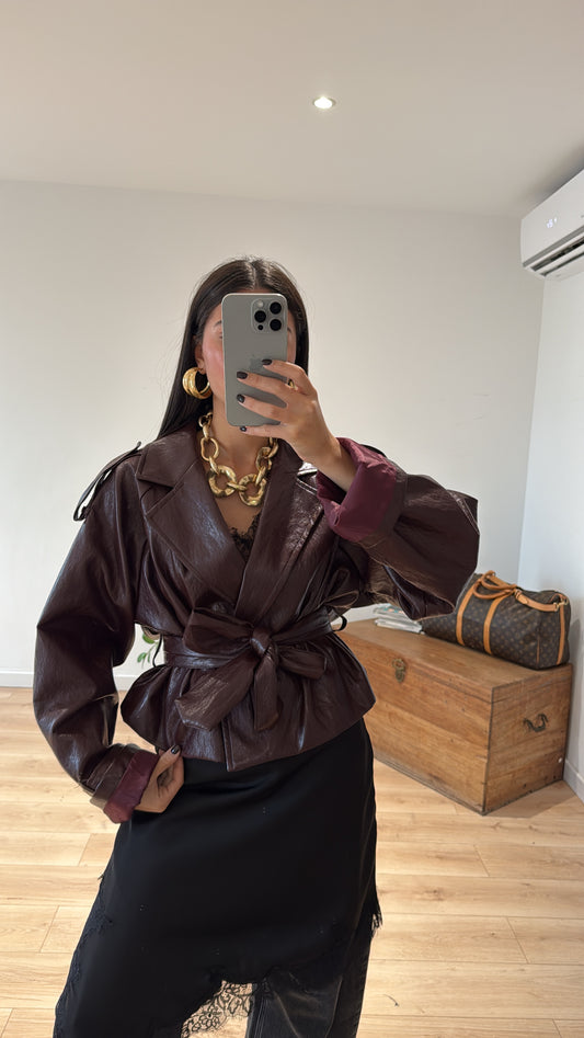 VESTE "LESIA" BORDEAUX