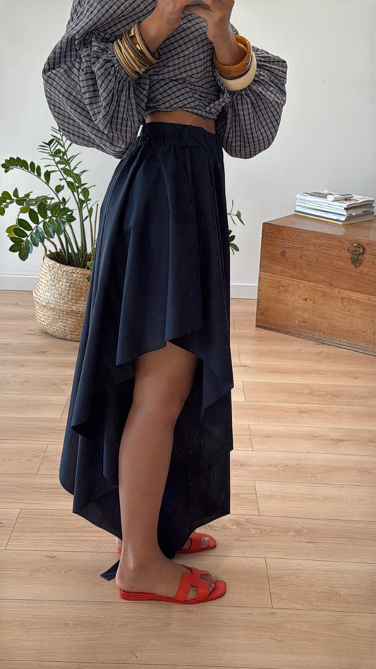 PANTALON BLEU MARINE "LÉSIA"