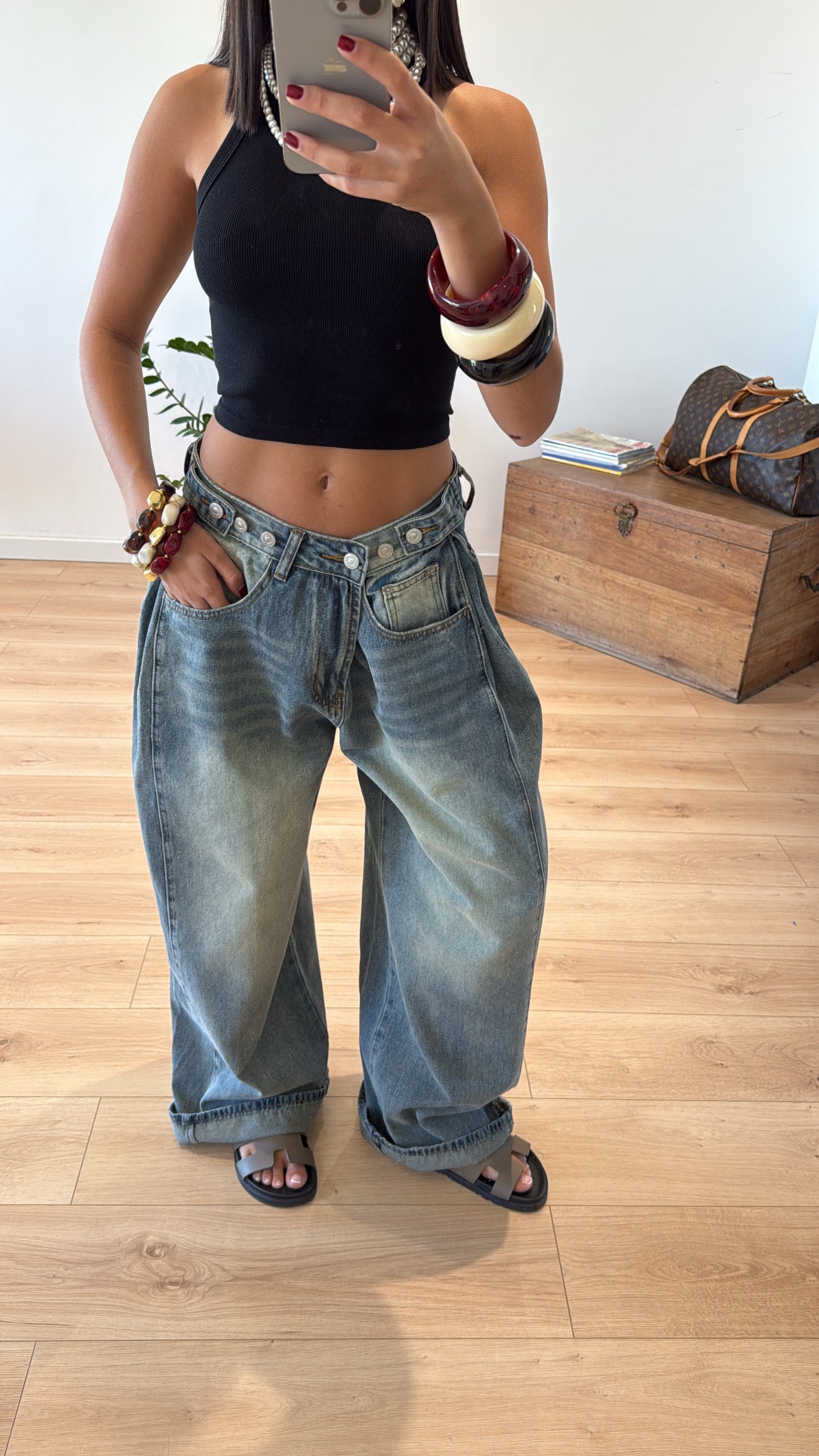 JEAN LARGE "ASHLEY" - DENIM CLAIR