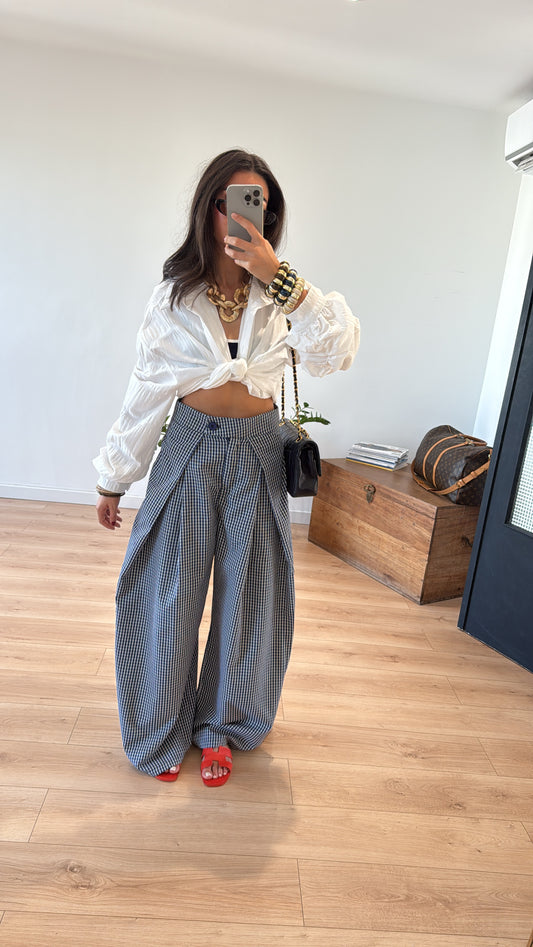 PANTALON À CARREAUX « AIMIE »