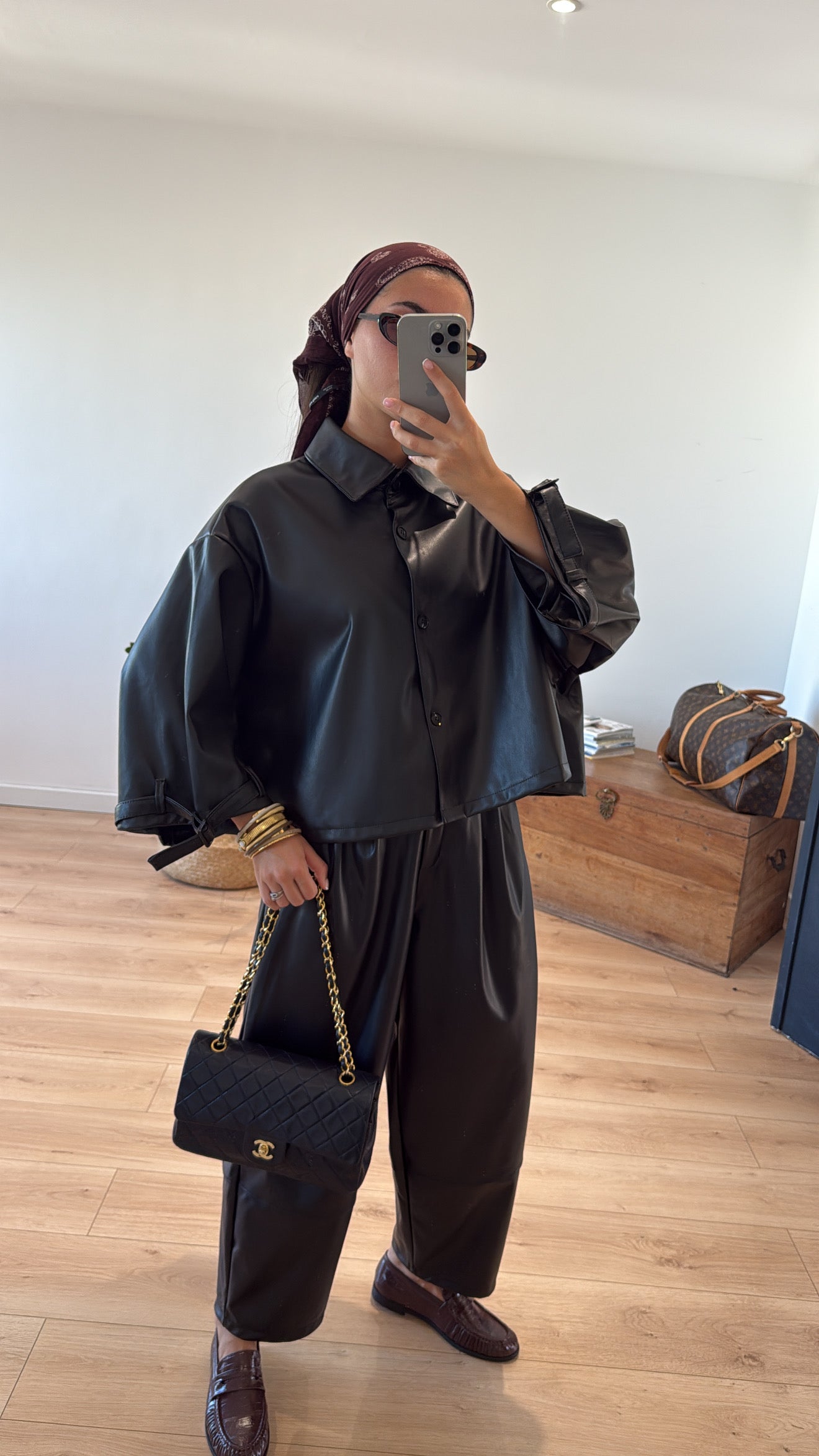 VESTE "MEI" CUIR SYNTHÉTIQUE