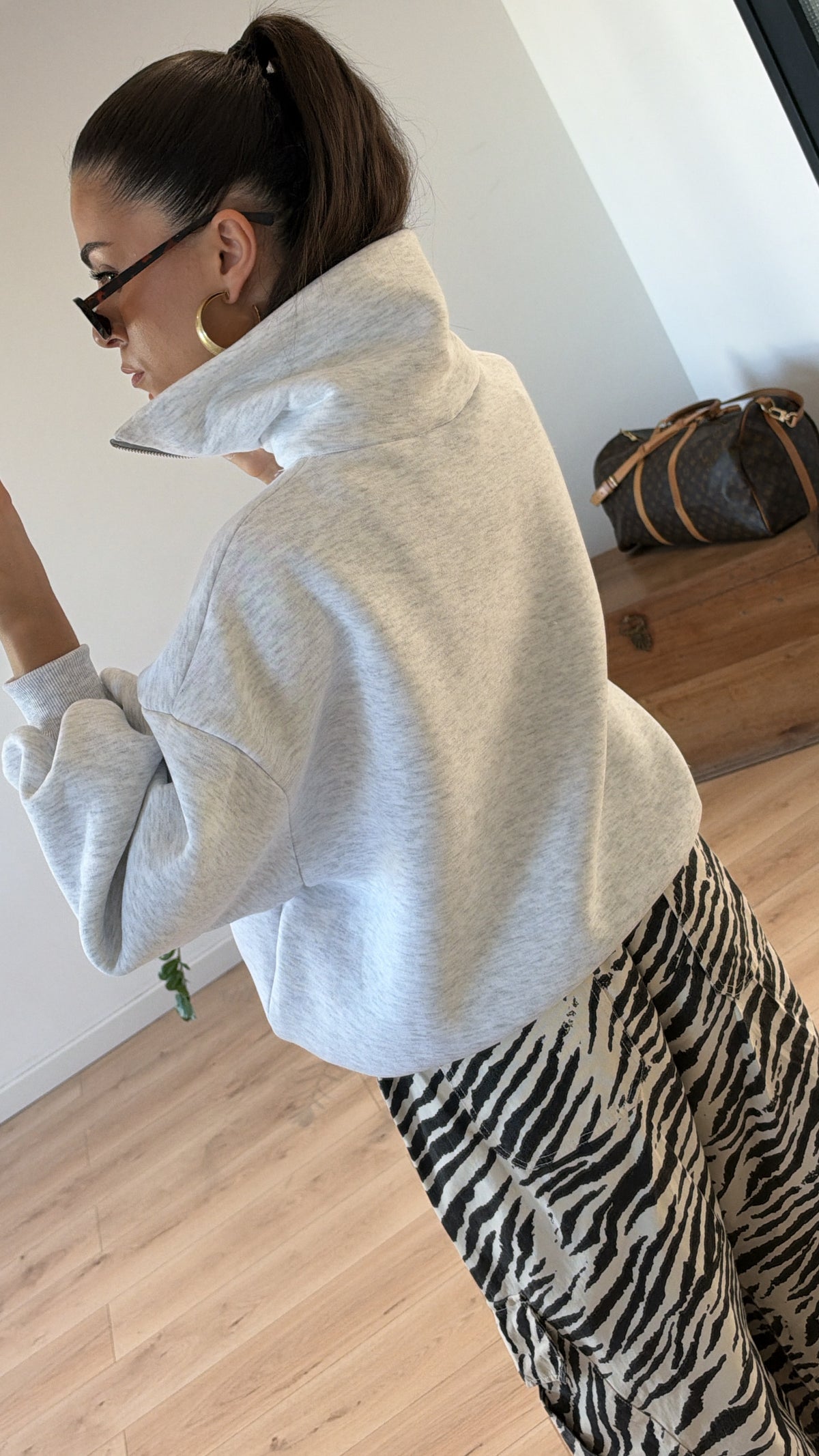 PULL GRIS "MILA"