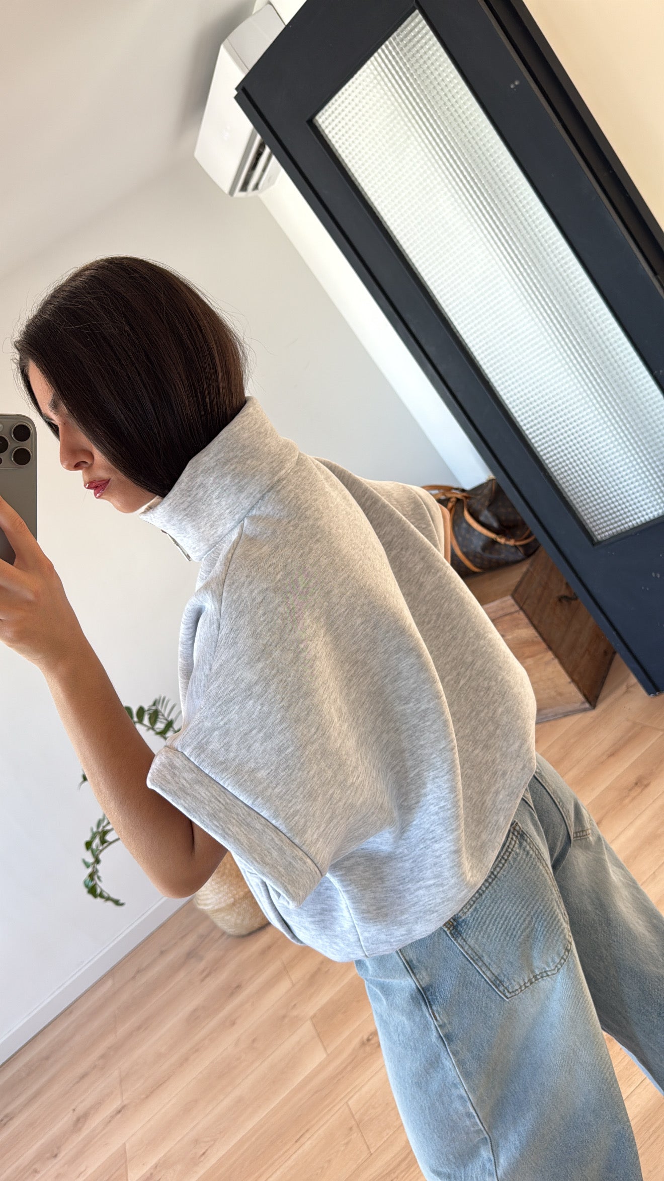 VESTE « ENZO » EN JOGGING GRIS