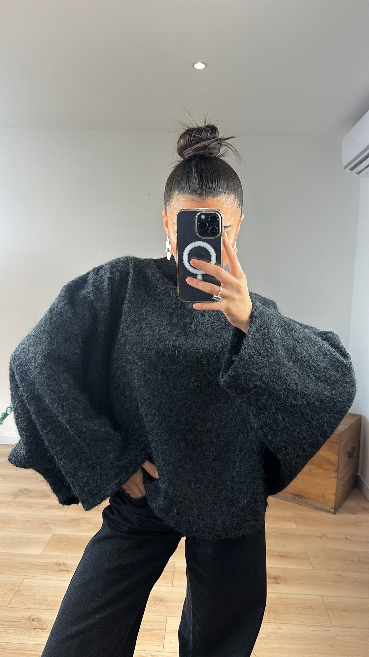 Pull Cape « Romy » NOIR