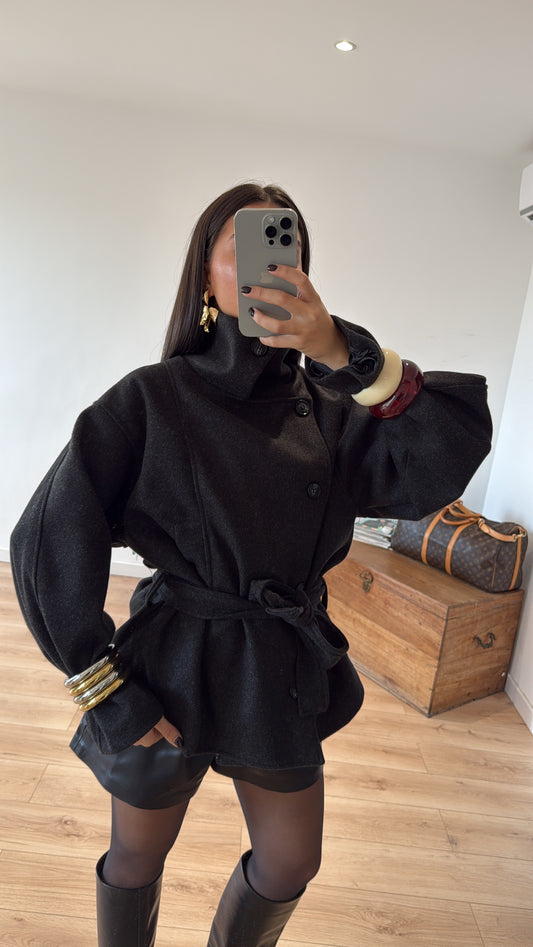 VESTE " COLETTE" GRIS FONCÉ