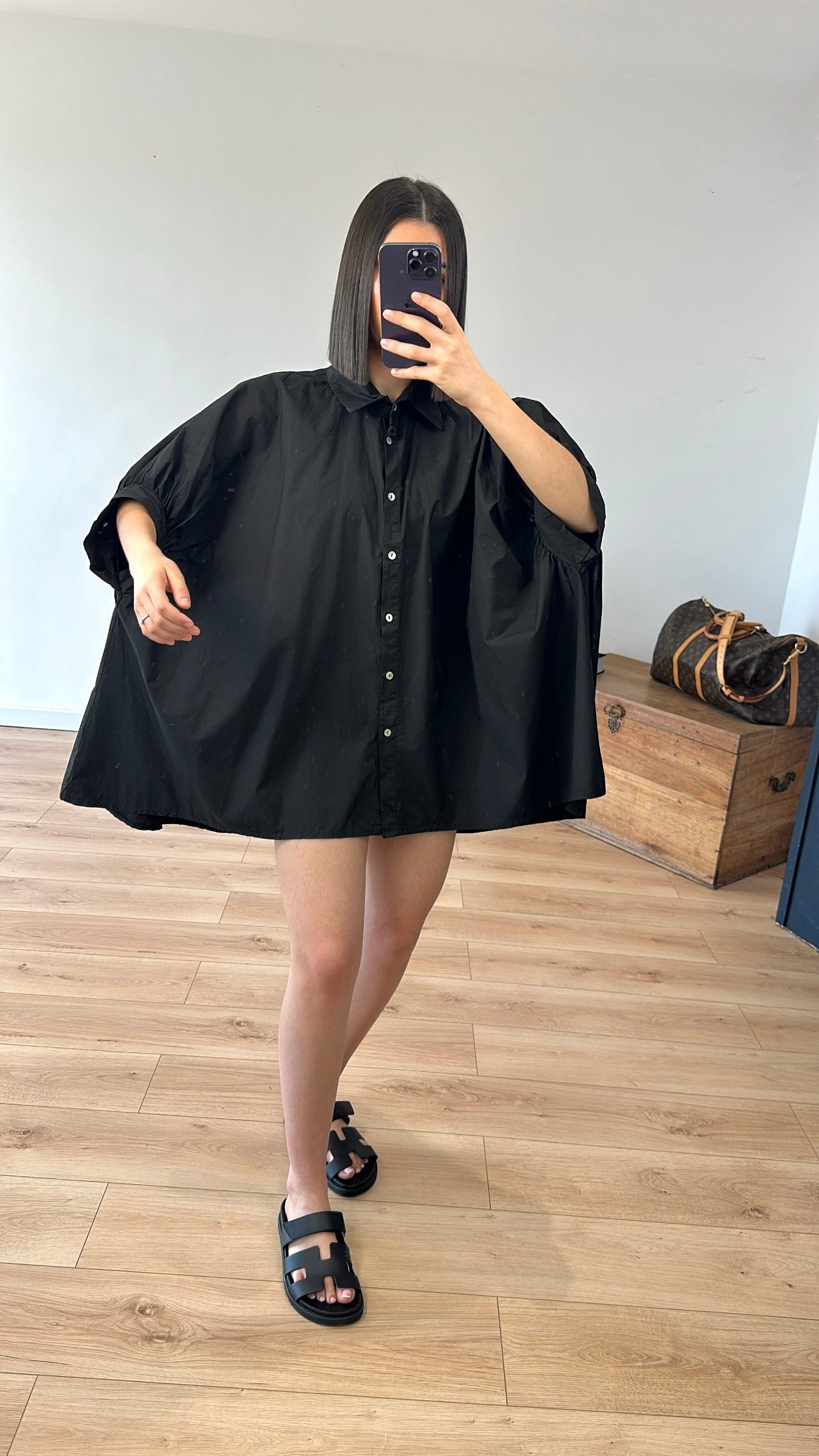 Chemise "Séréna" oversize NOIRE