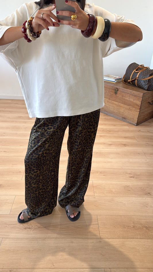 PANTALON FLUIDE "NAËLLE" - LÉOPARD