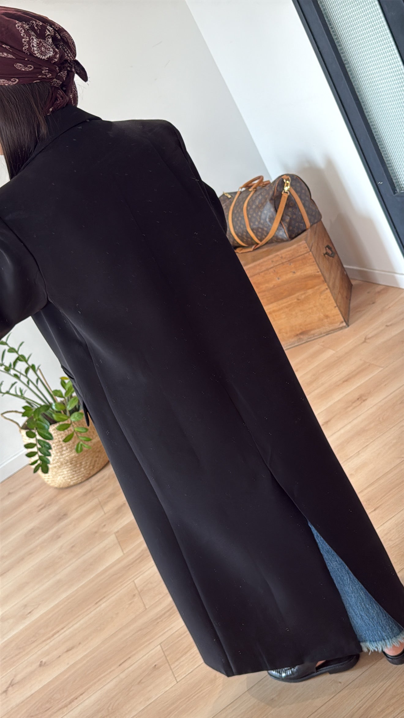 BLAZER LONG "LÉO" NOIR