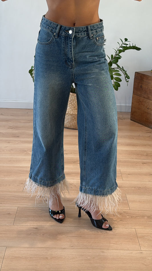 JEAN À PLUMES « YASMINE »