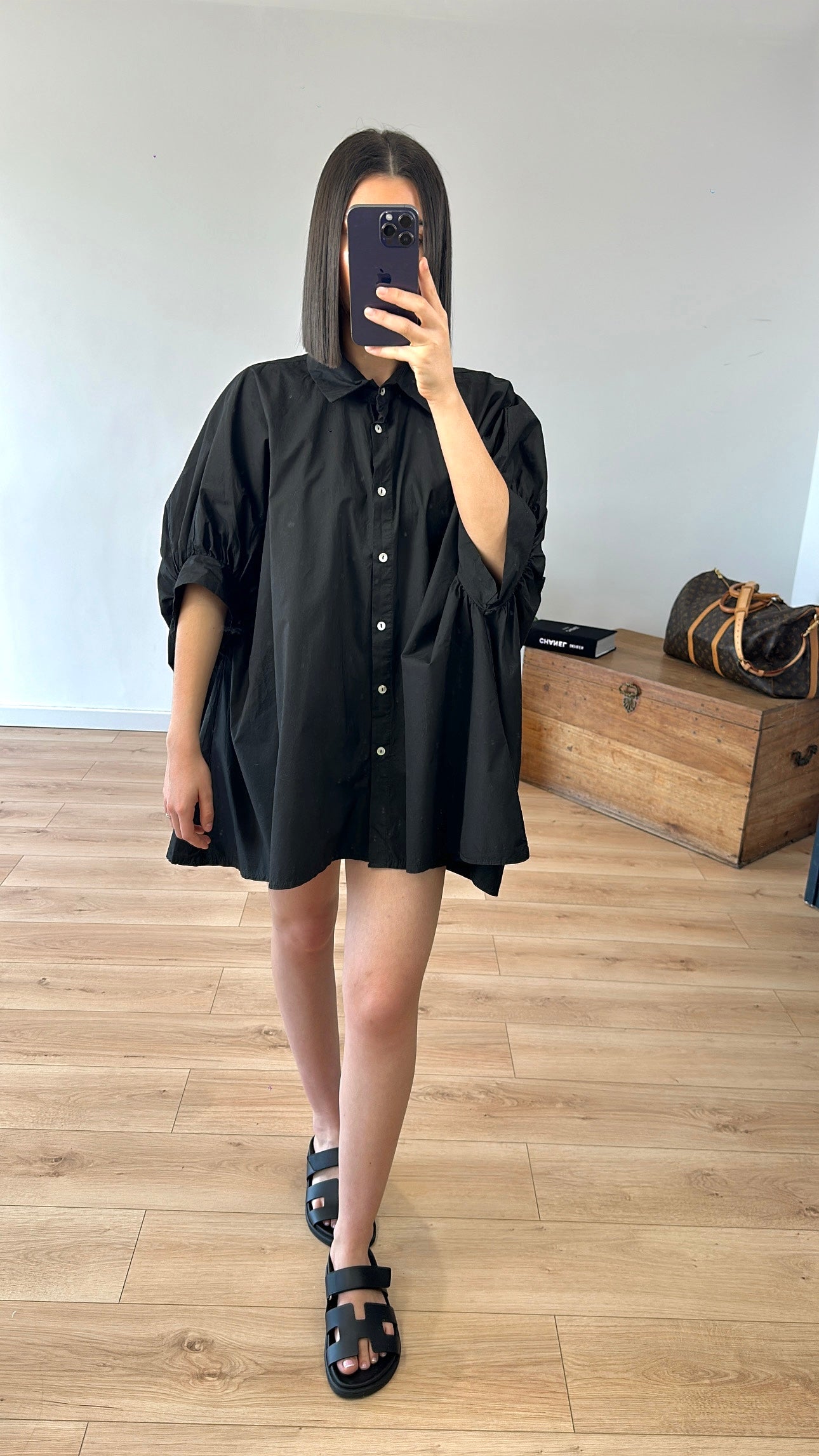 Chemise "Séréna" oversize NOIRE