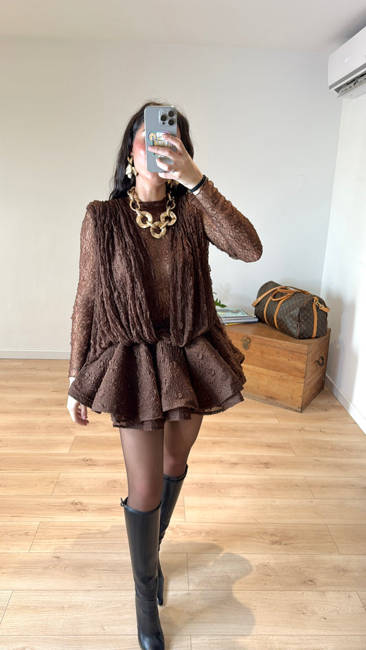 ROBE "SIENNA" CHOCOLAT