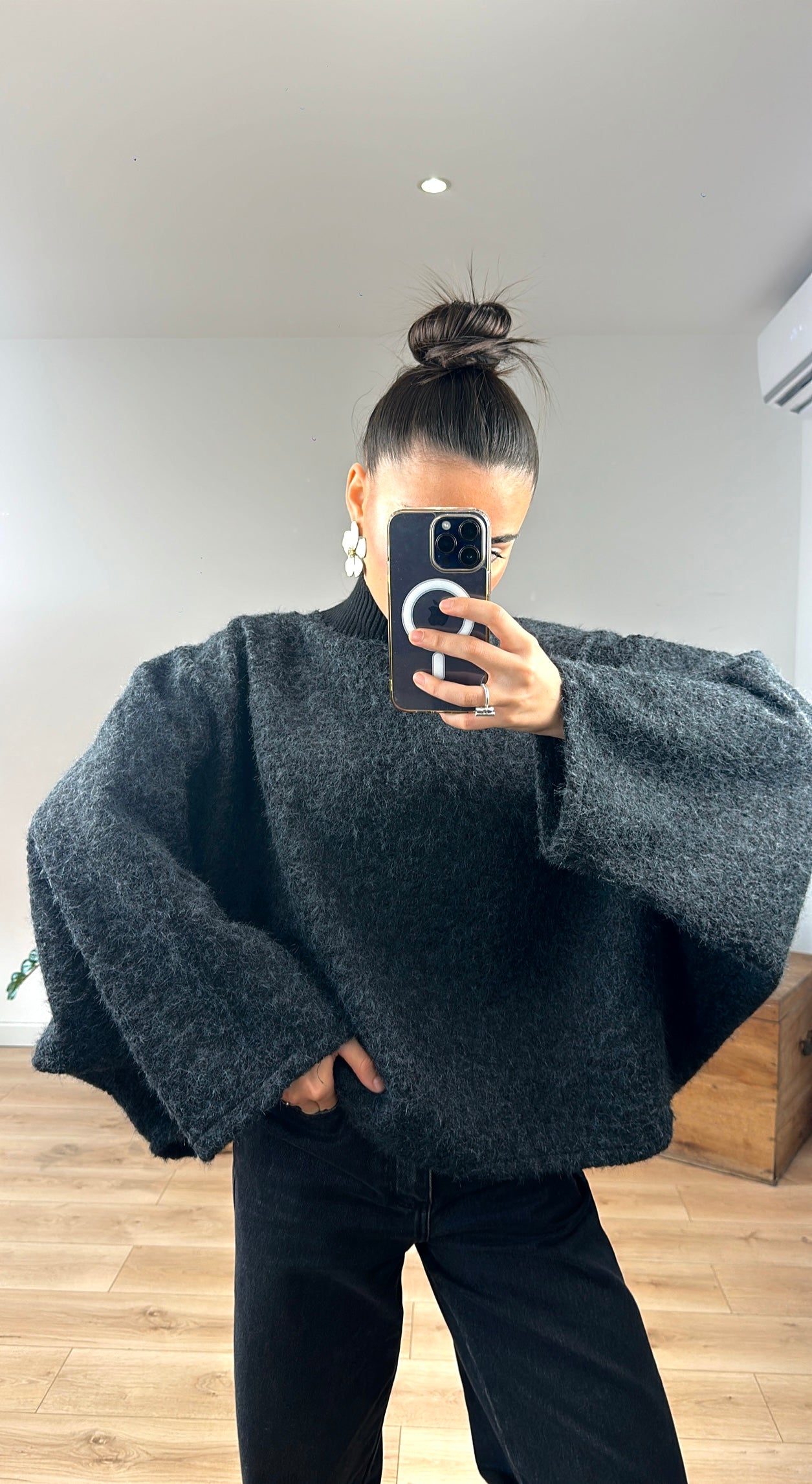 Pull Cape « Romy » NOIR