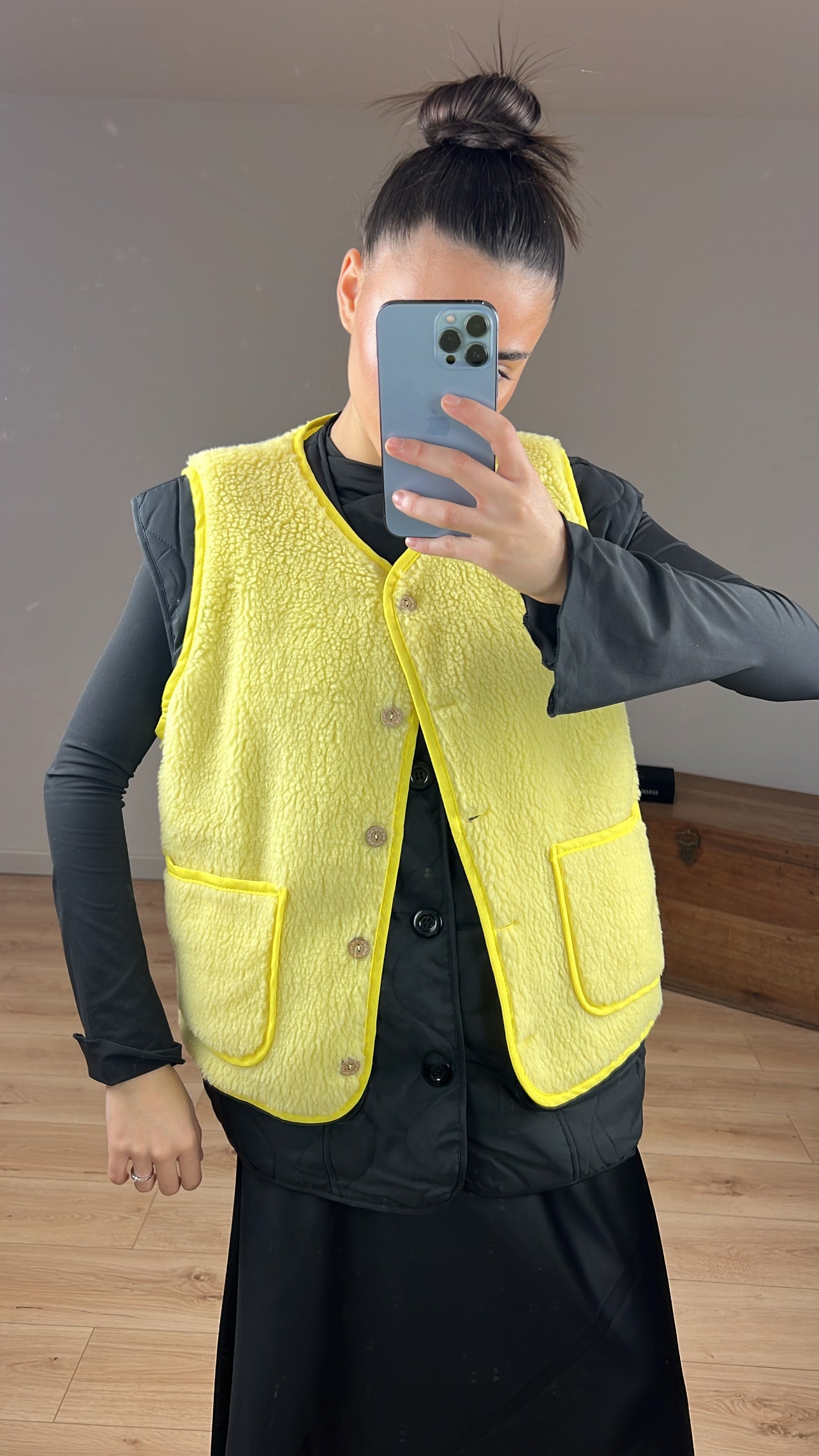 Gilet "Marlène" sans manches JAUNE