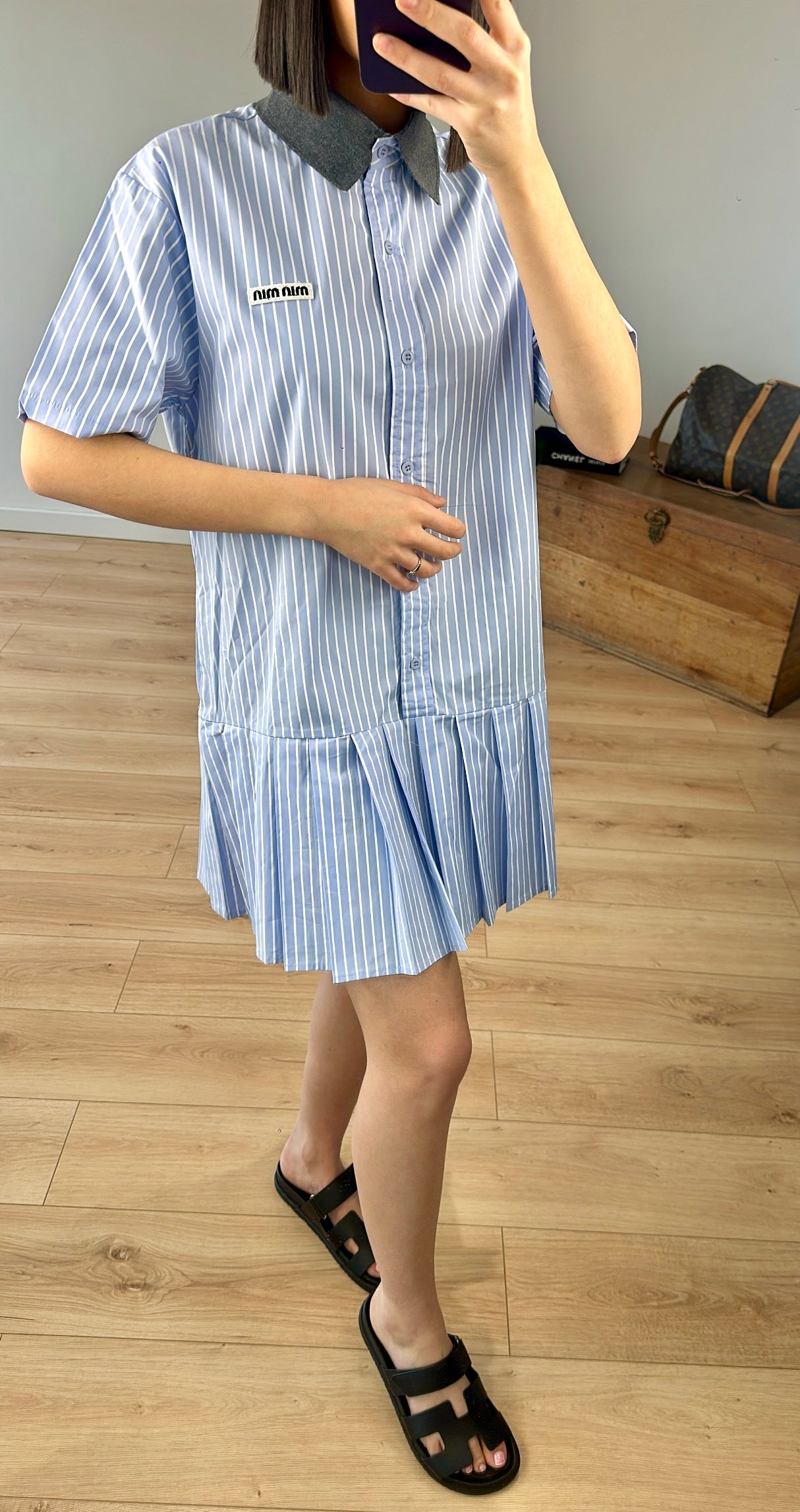 Robe "Esmée" à rayures BLEU