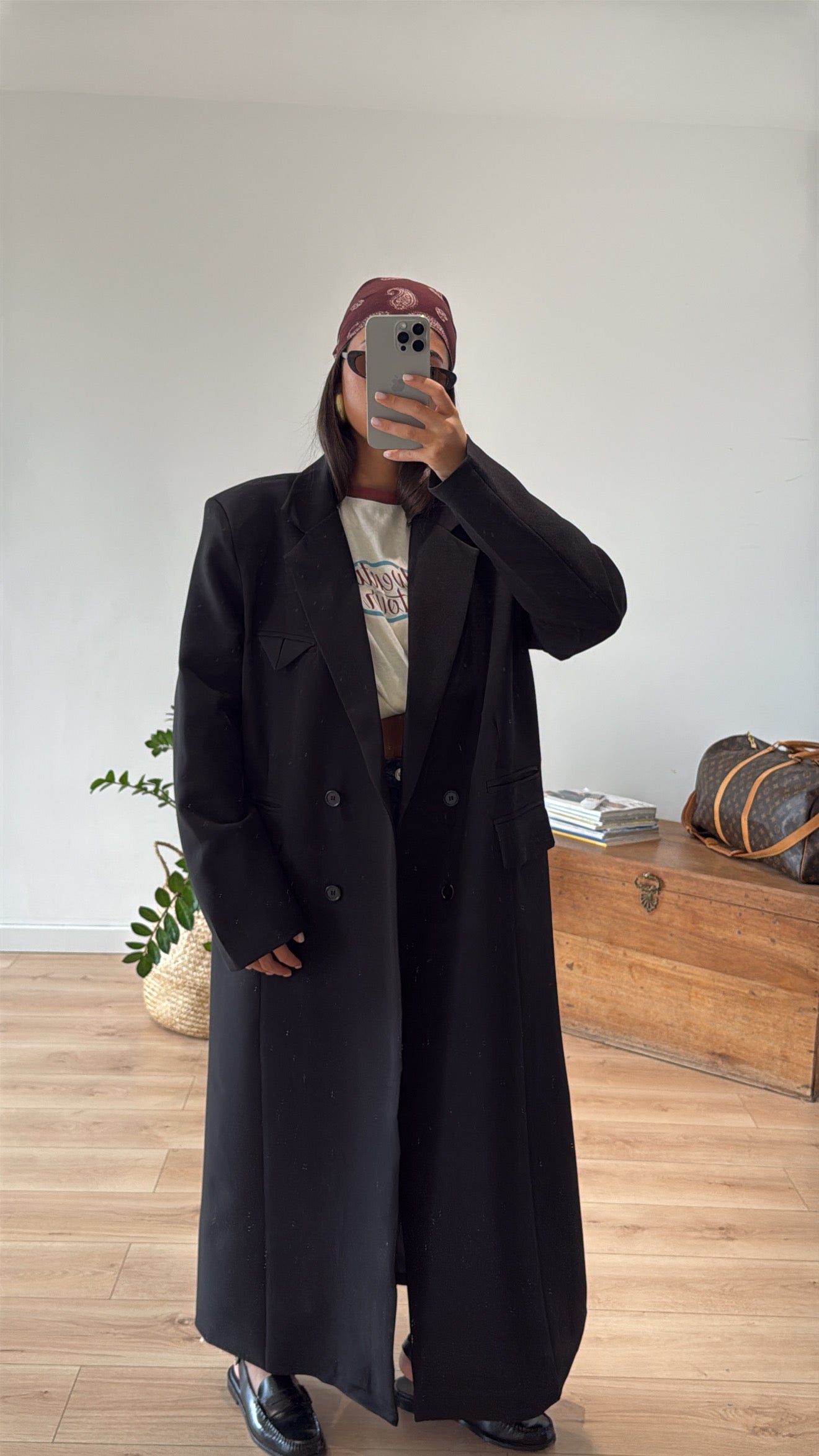 BLAZER LONG "LÉO" NOIR
