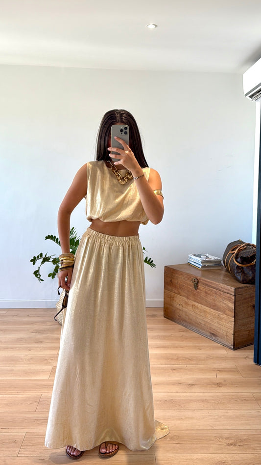ENSEMBLE "CHLOÉ" DORÉ PRÉ COMMANDE 20 juin