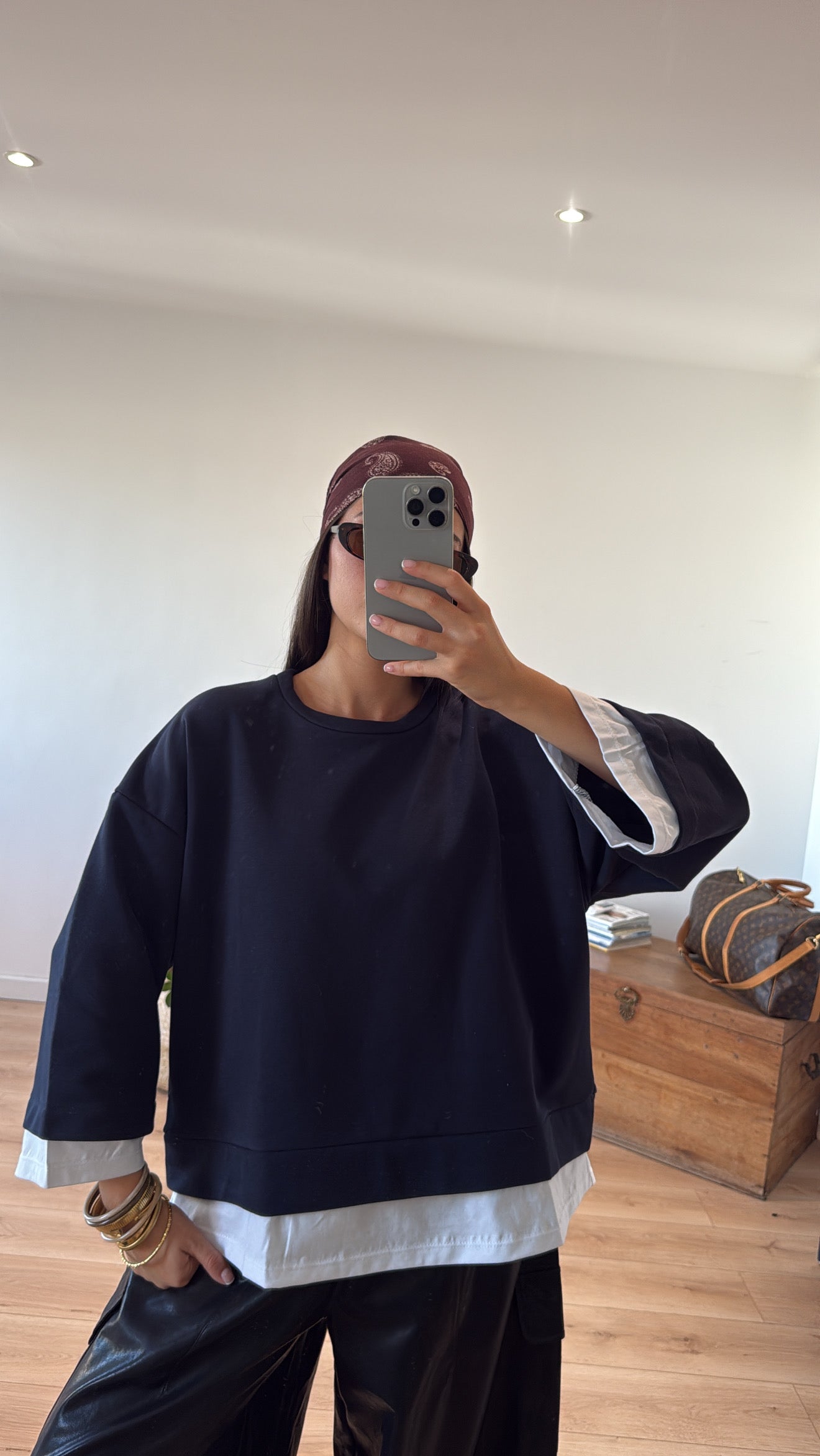 T-SHIRT BLEU MARINE "ESTHER"