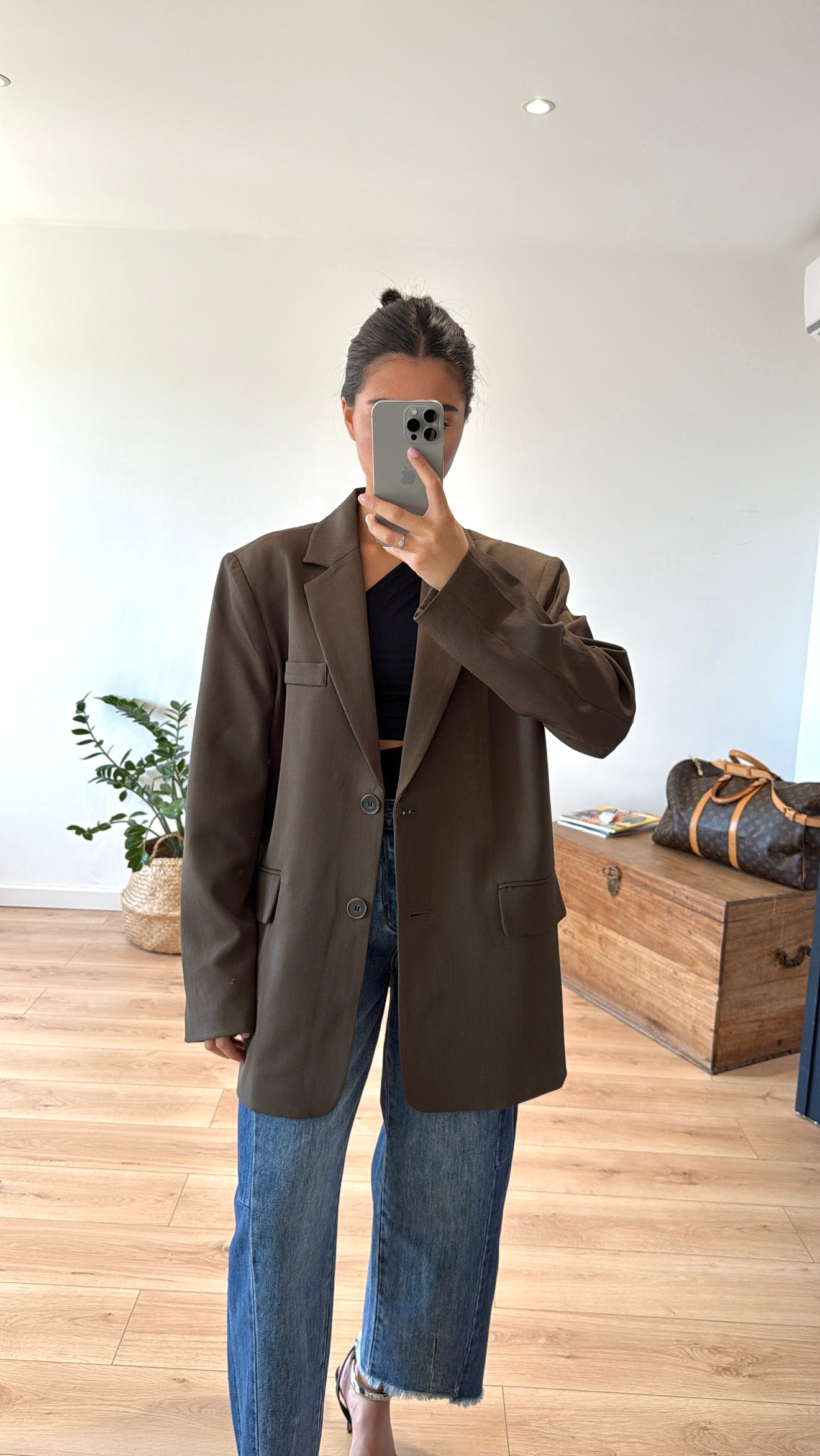 Blazer Dos Nu "Clarisse" Chocolat