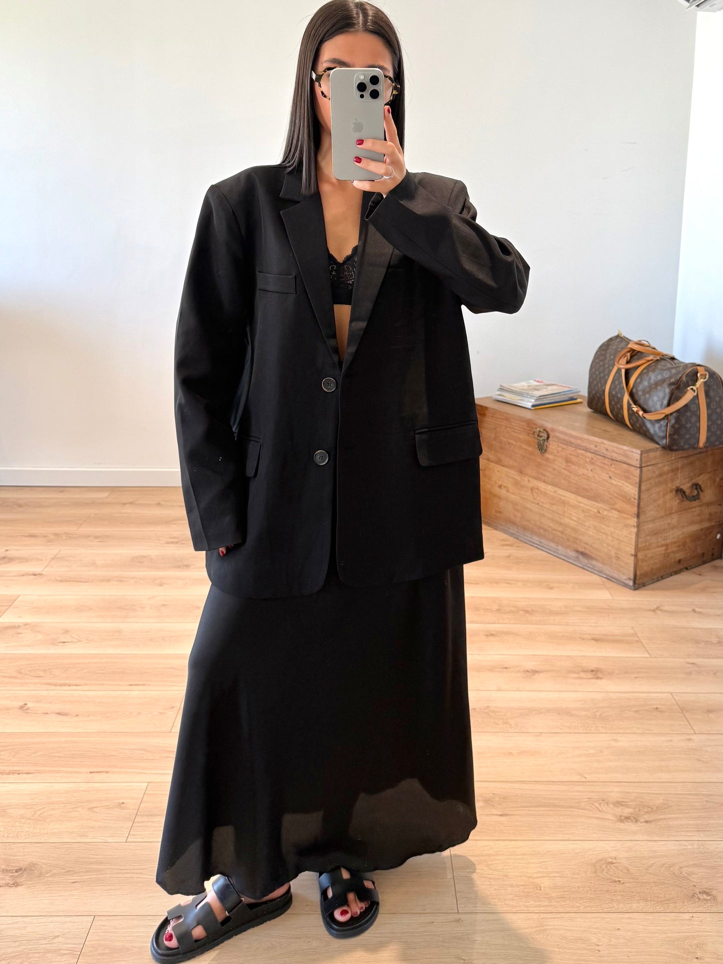 BLAZER "CLARISSE" DOS NU - NOIR