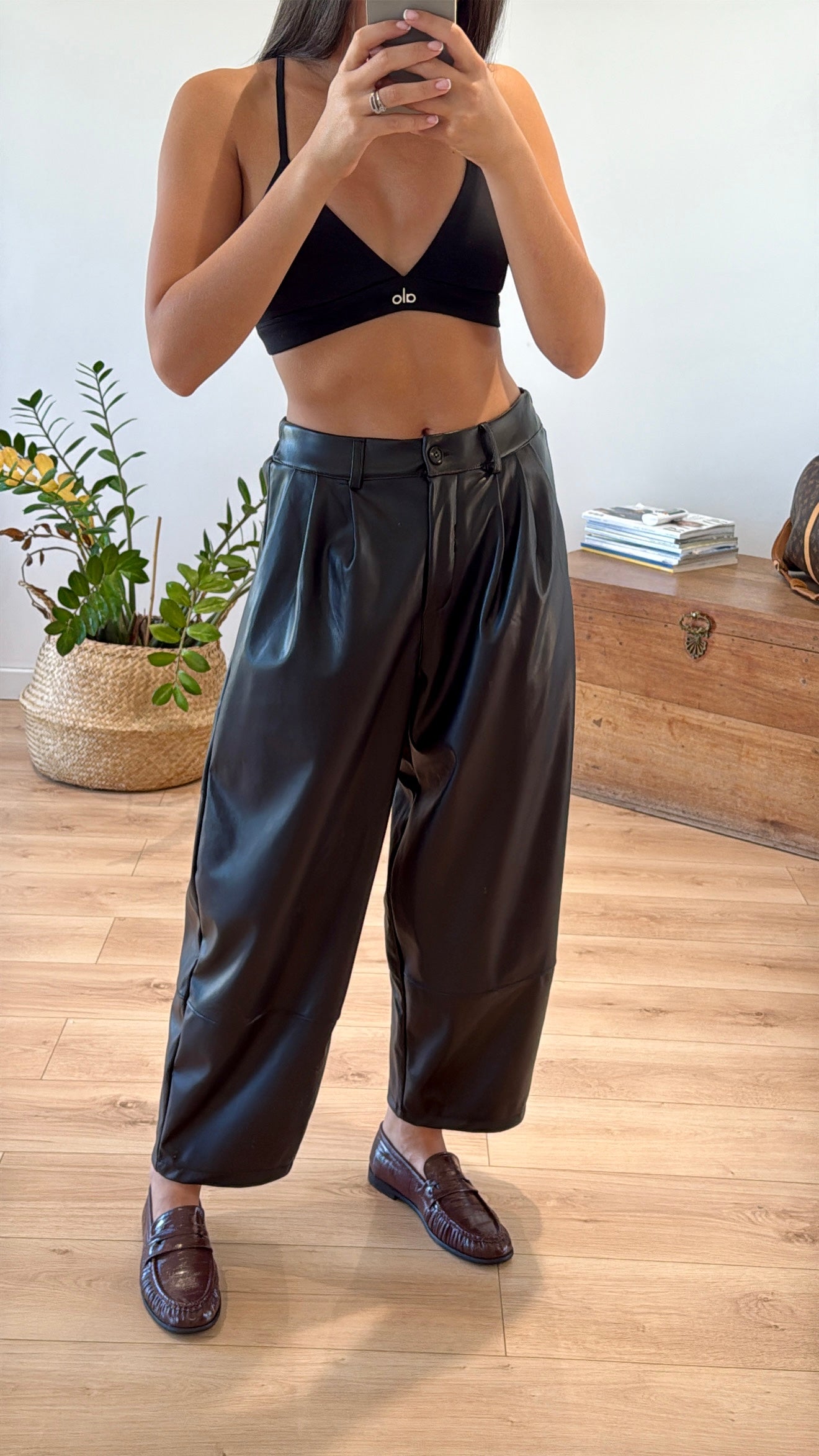 PANTALON "LISA" CUIR SYNTHÉTIQUE