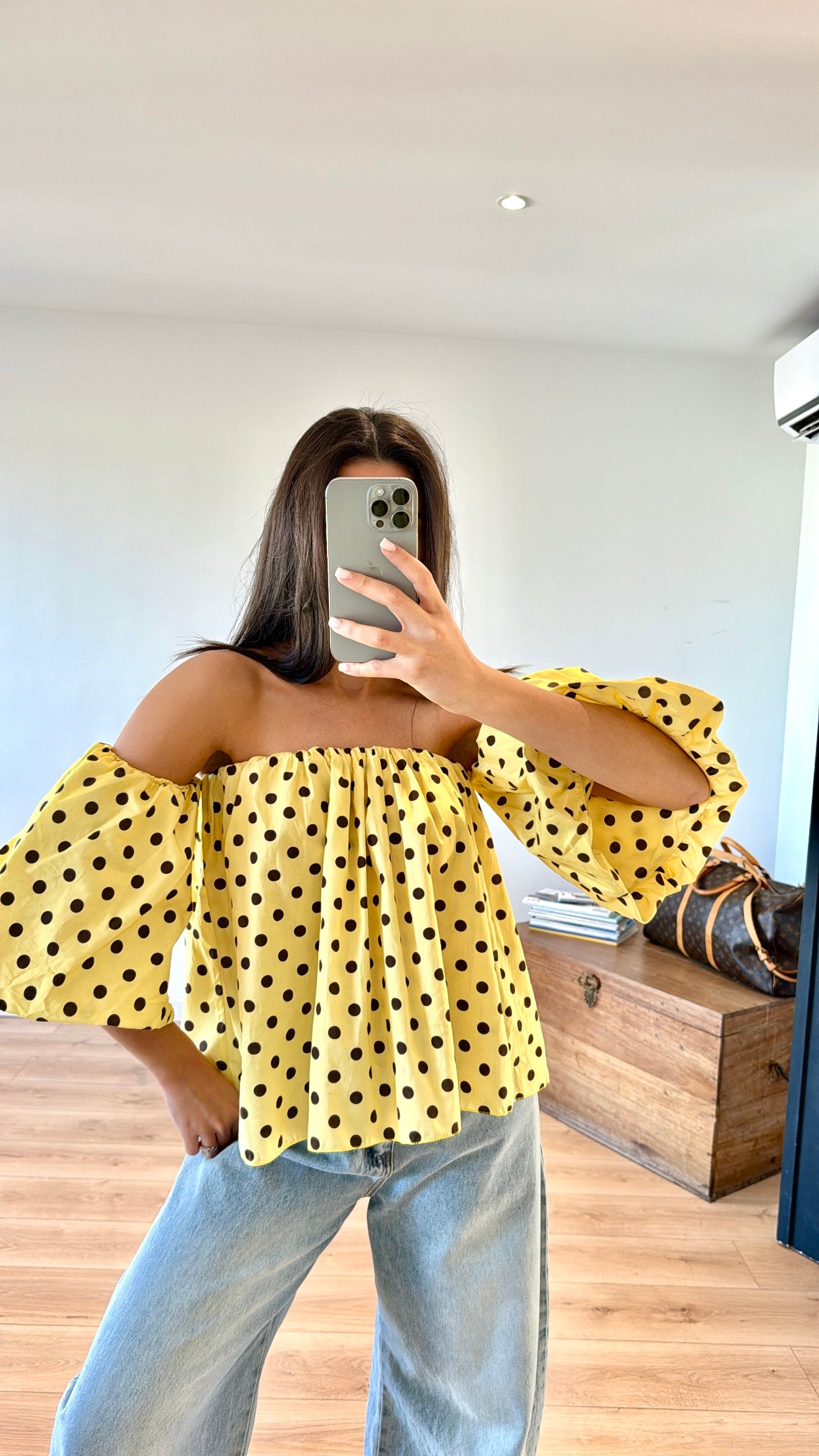 TOP « PAUL » JAUNE À POIS