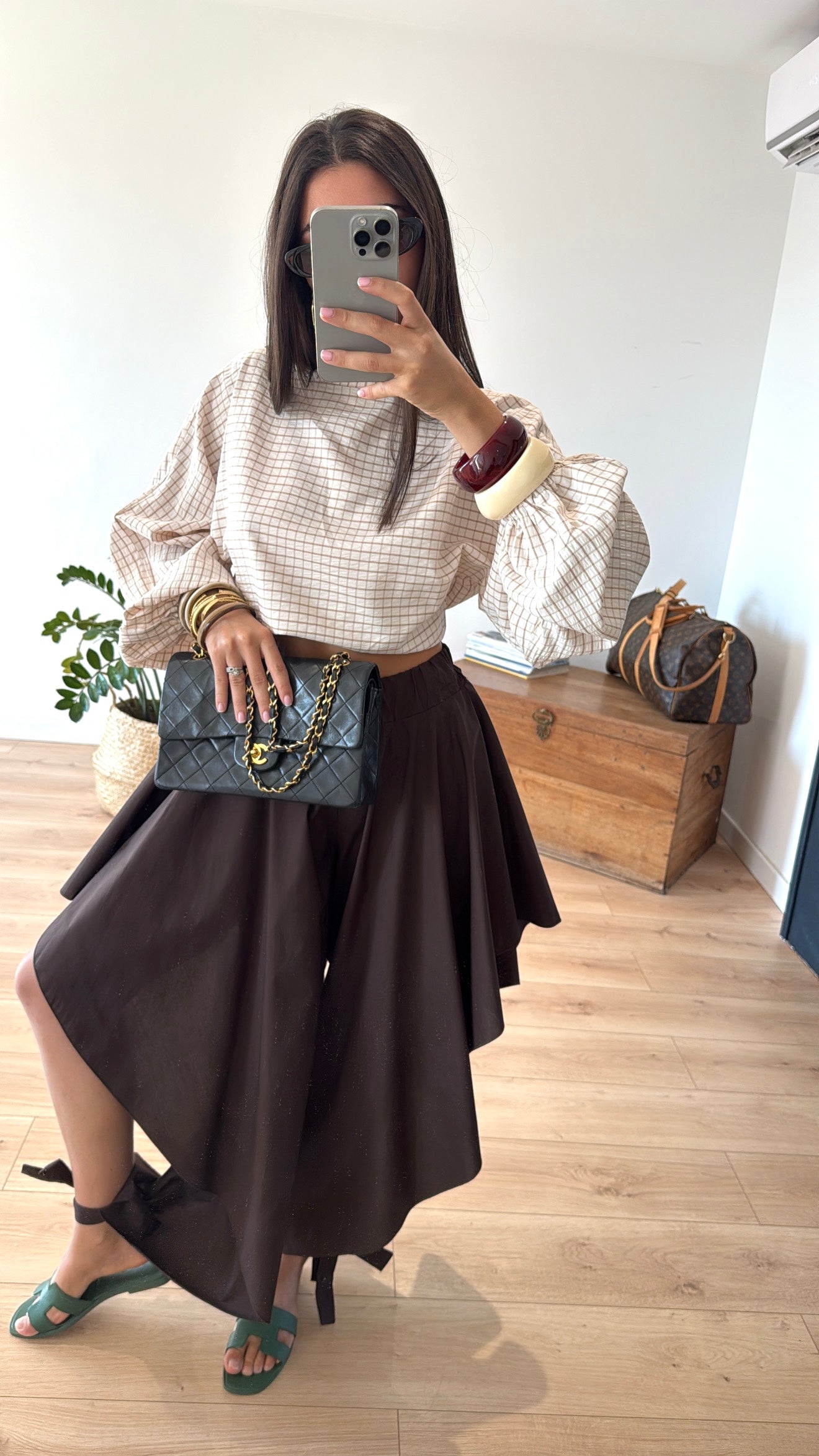 PANTALON CHOCOLAT "LÉSIA"