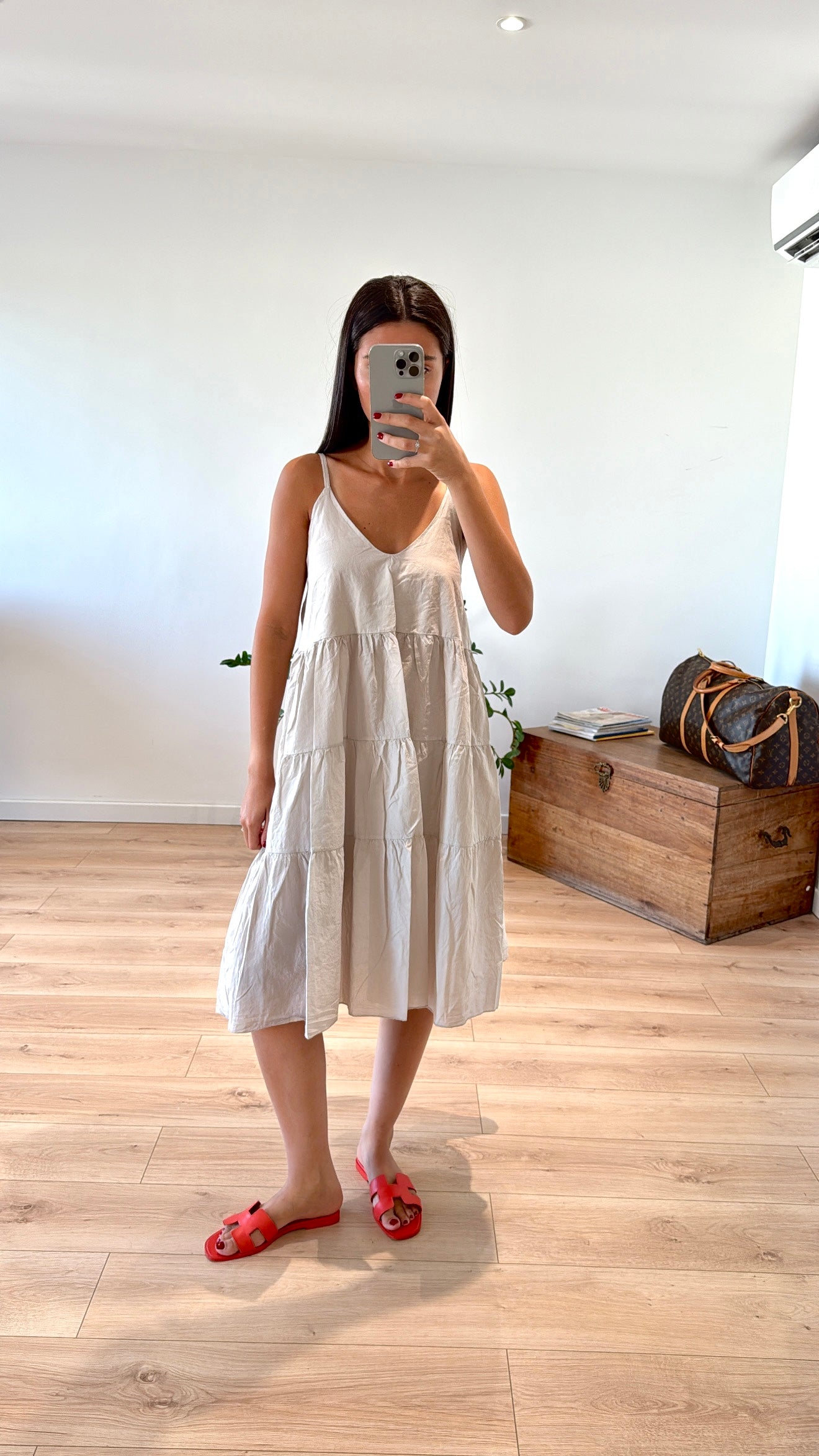 ROBE COURTE "CHIARA" - À VOLANTS