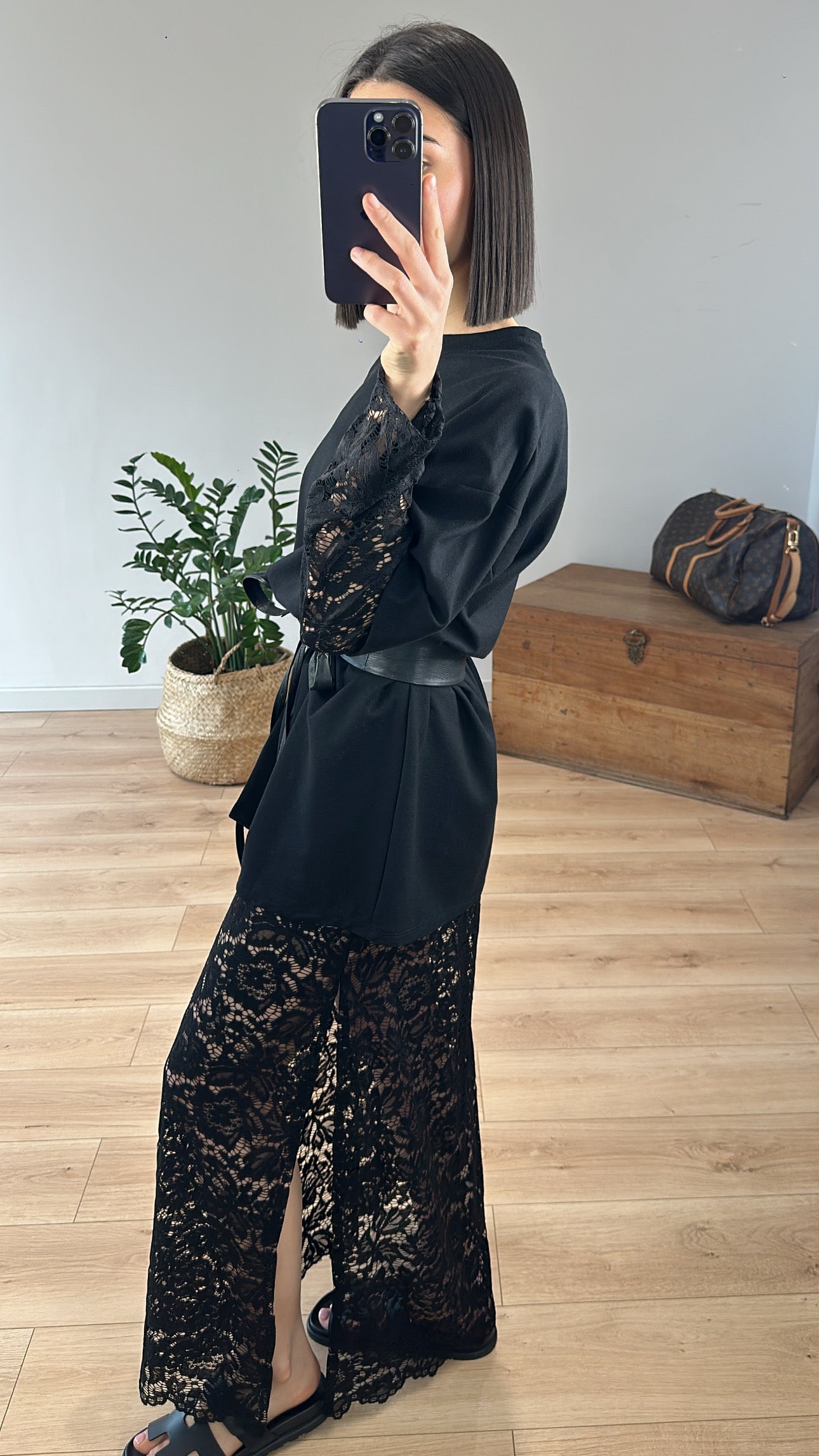 Robe T-shirt Longue NOIRE
