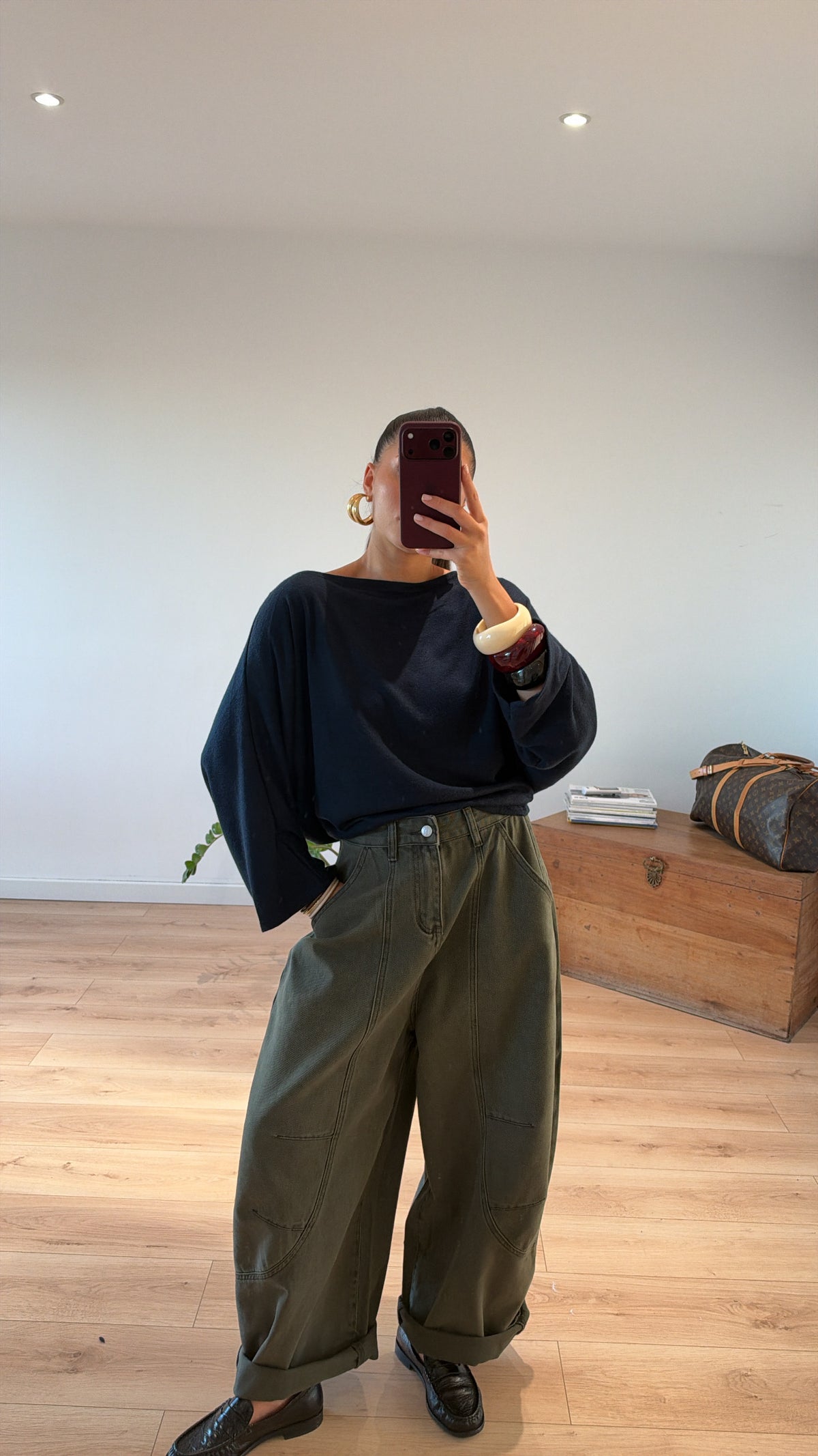 PULL DOS NU "CHIARA" BLEU MARINE