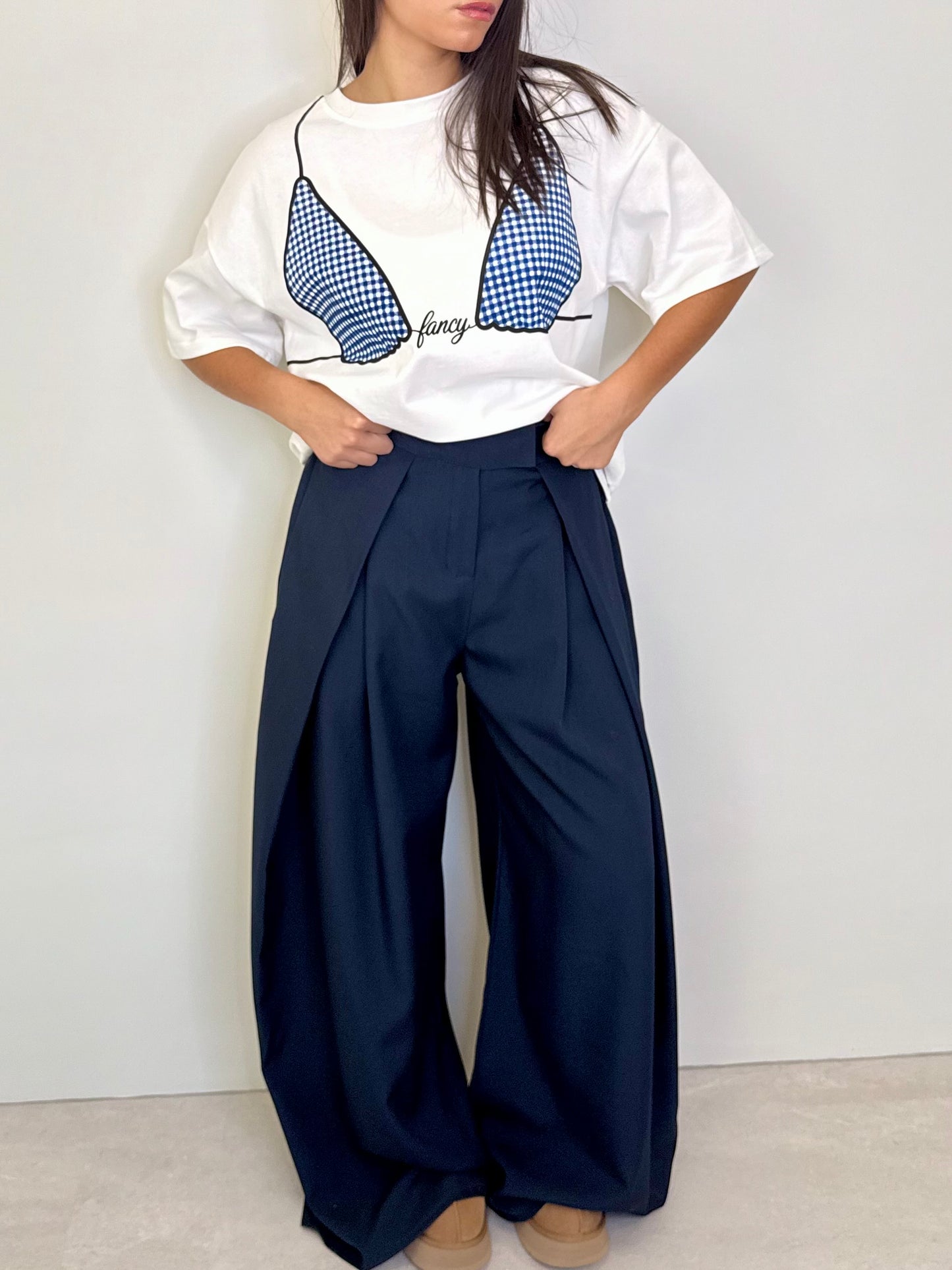 PANTALON "AMBRE" BLEU MARINE