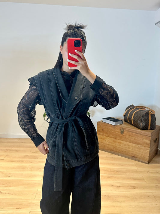 Veste "Daiva" Noir sans manches