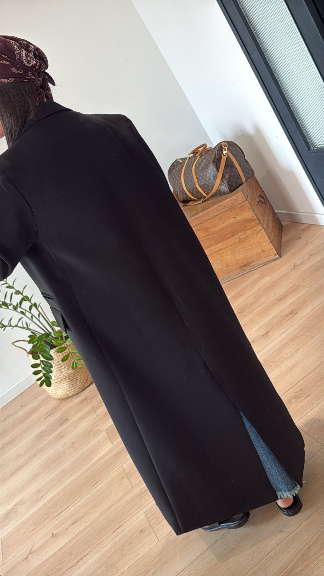 BLAZER LONG "LÉO" NOIR