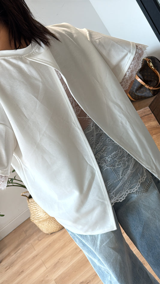 T-SHIRT BLANC «MELINA »