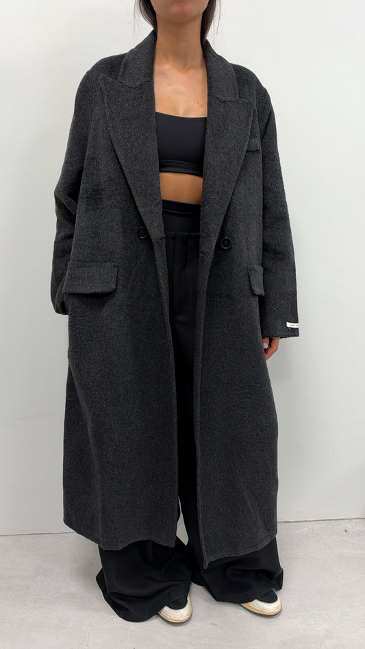 MANTEAU LAINE "LÉNA" GRIS