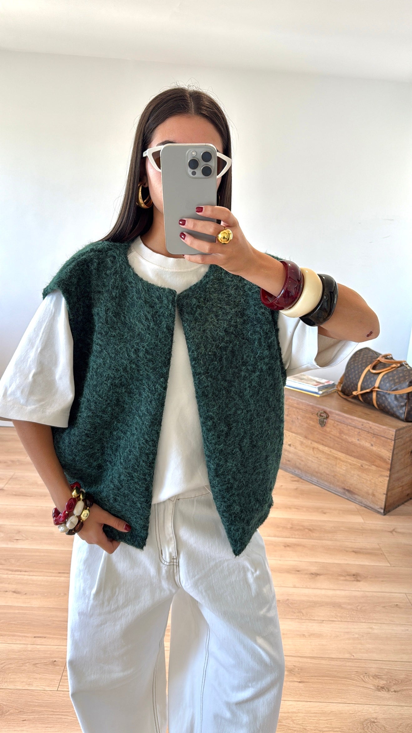 GILET SANS MANCHES "SASHA" - VERT EMERAUDE