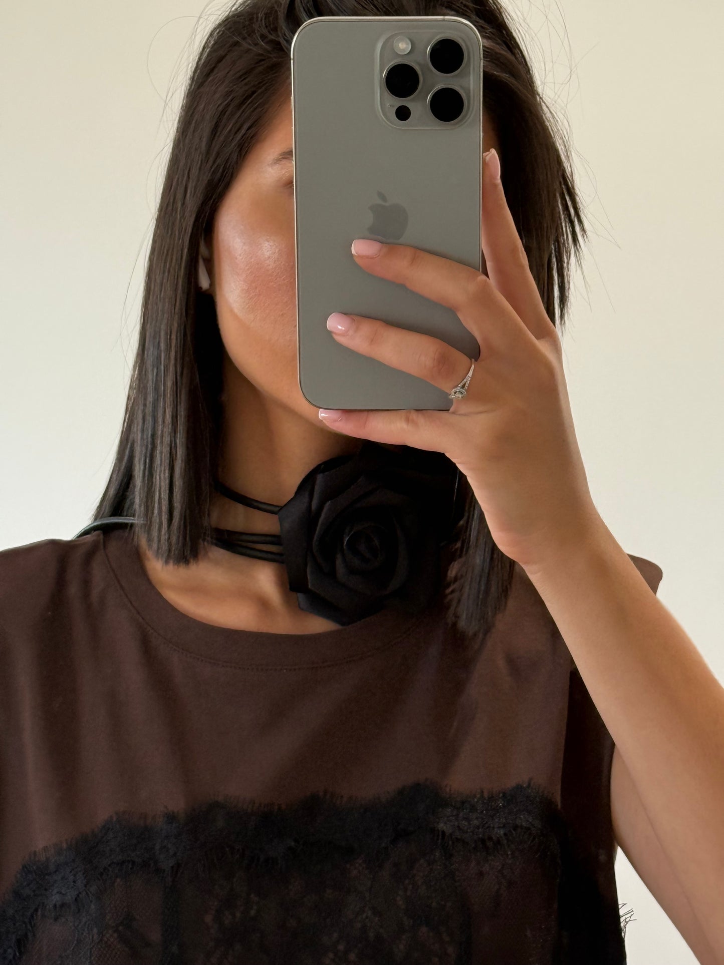 Robe dentelle "Cléo" Chocolat