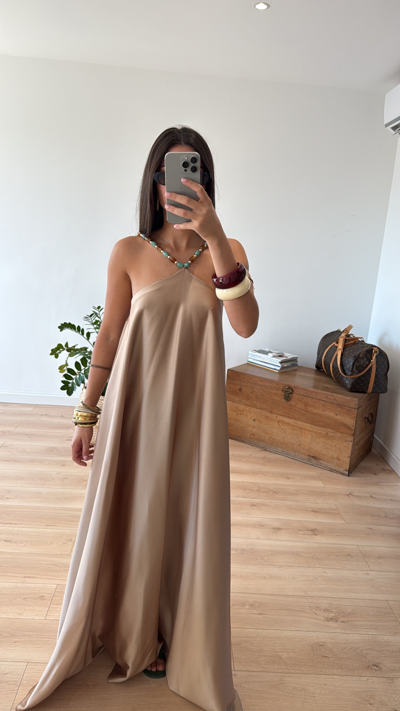 ROBE LONGUE BEIGE  "SOPHIE"